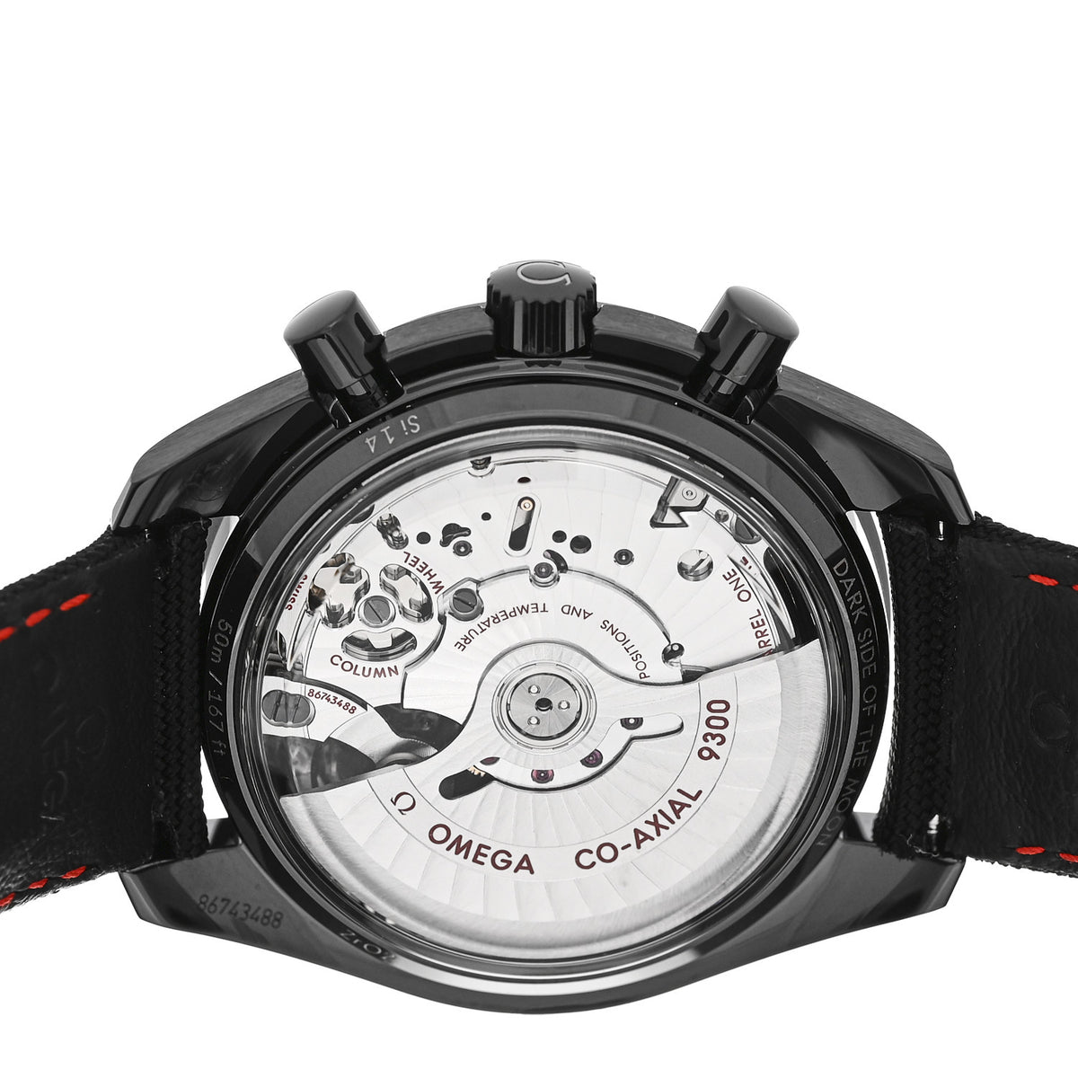 Ceramic Fabric 44.25mm Speedmaster Dark Side Of The Moon Chronograph Automatic Watch Black 311.92.44.51.01.007