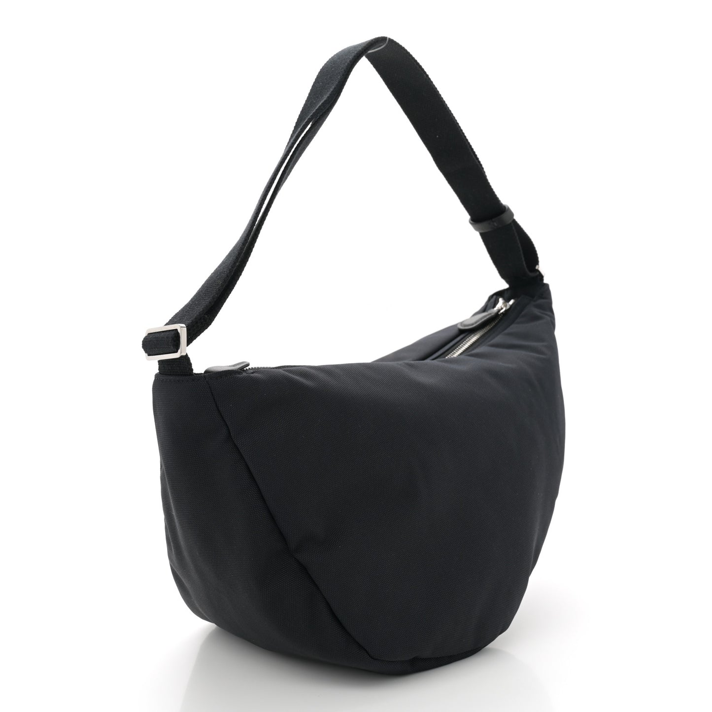 Nylon Slouchy Banana Two Bag Black