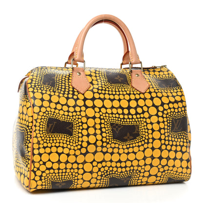 Louis Vuitton Monogram Kusama Town Speedy 30 Yellow 2 of 9