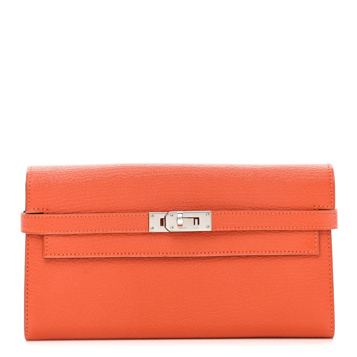 Chevre Mysore Kelly Longue Wallet Orange