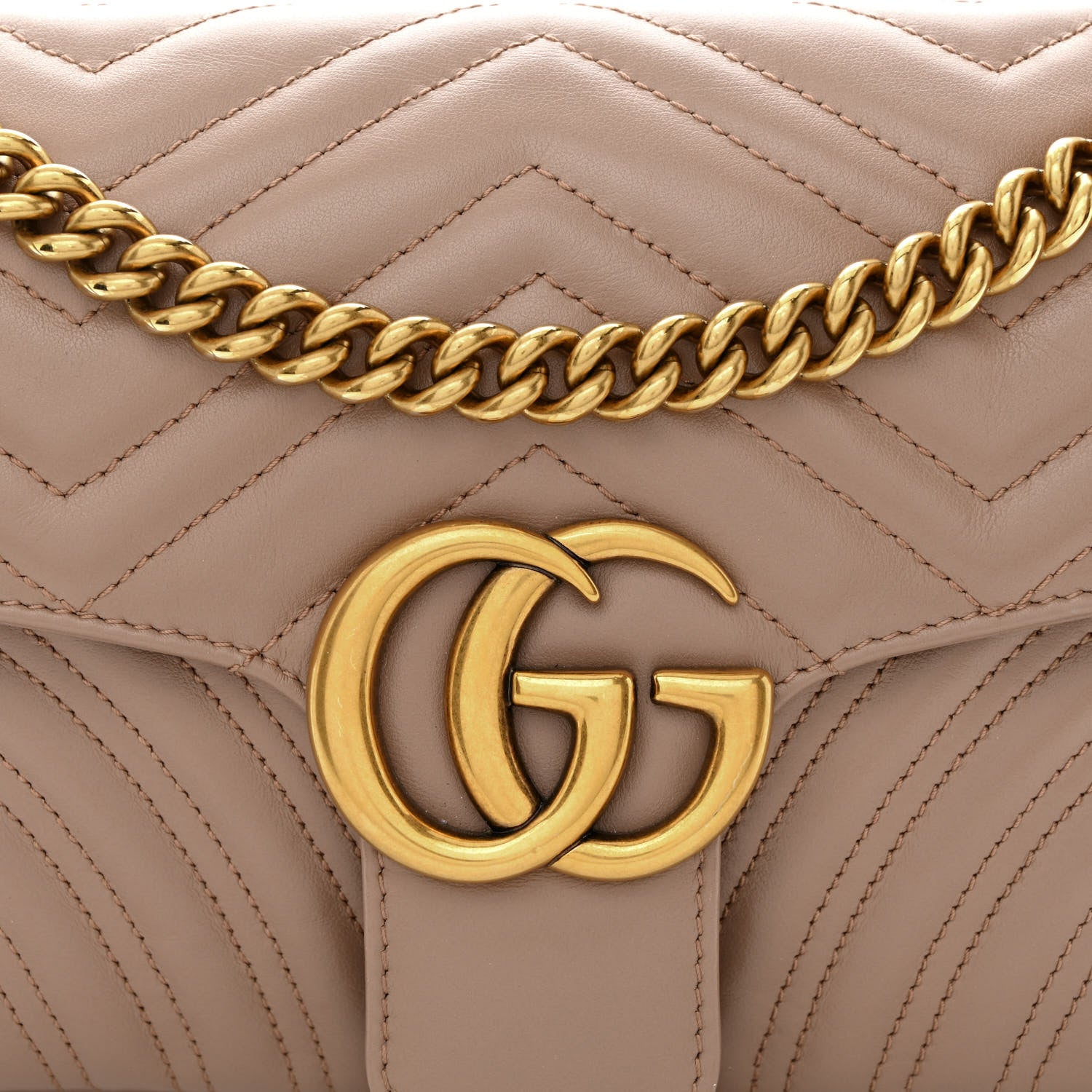 Gucci Calfskin Matelasse Small GG Marmont Shoulder Bag Porcelain Rose 8 of 11