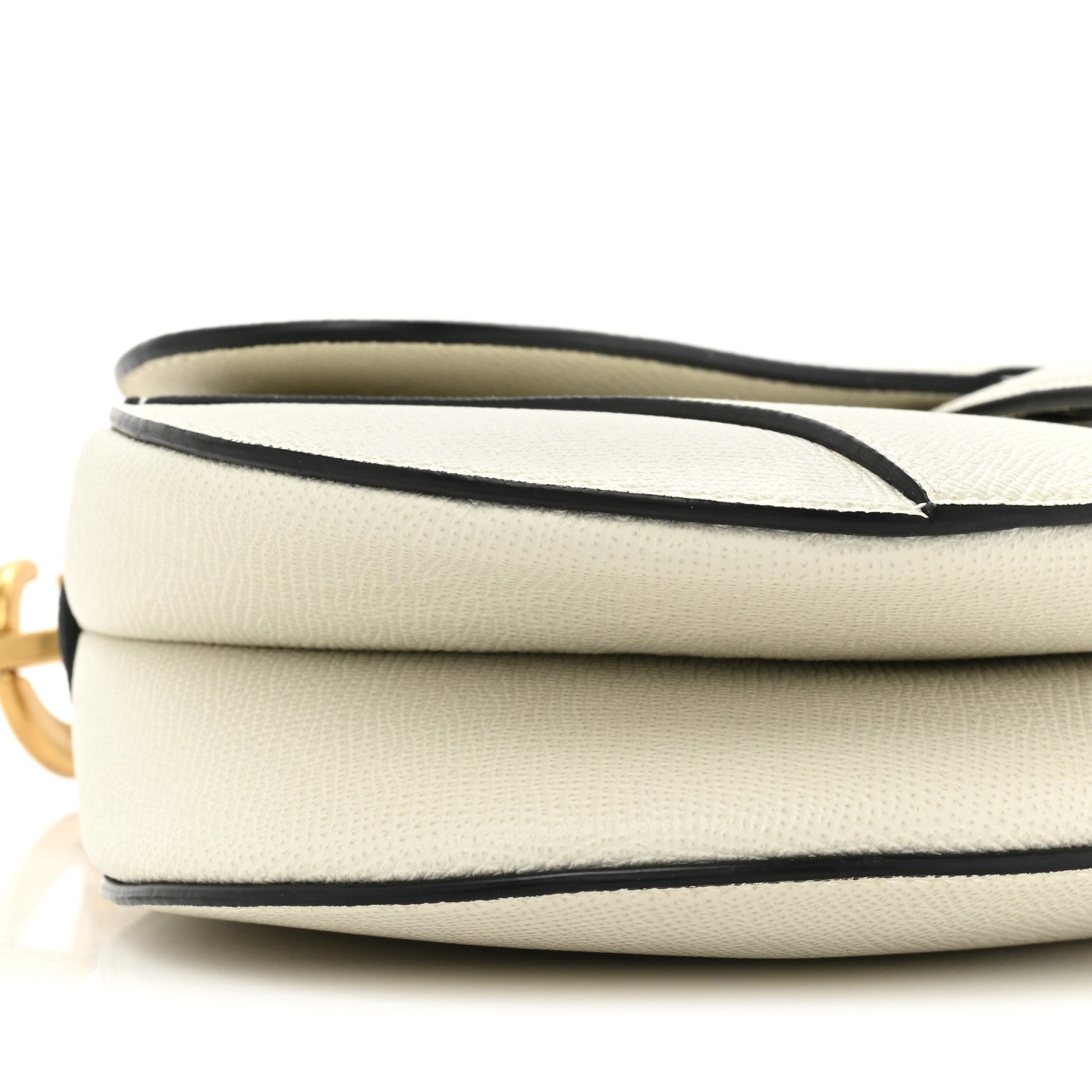 Christian Dior Grained Calfskin Saddle Bag White 9 of 19