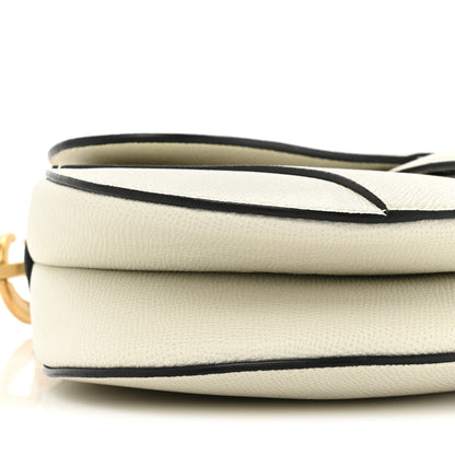 Christian Dior Grained Calfskin Saddle Bag White 9 of 19