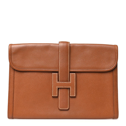 Hermes Epsom Jige PM Clutch Gold 1 of 13