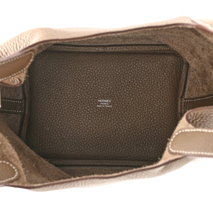 Hermes Taurillon Clemence Picotin Lock 18 PM Etoupe 7 of 11