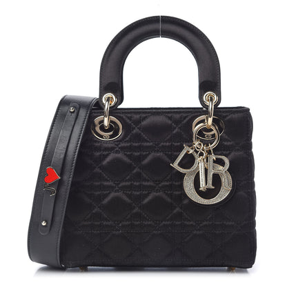 Christian Dior Satin Swarovski Crystal Cannage My ABC Lady Dior Black 1 of 11