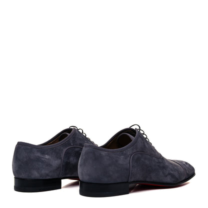 Christian Louboutin Suede Mens Greggo Flat Oxfords 41.5 Grey 4 of 7