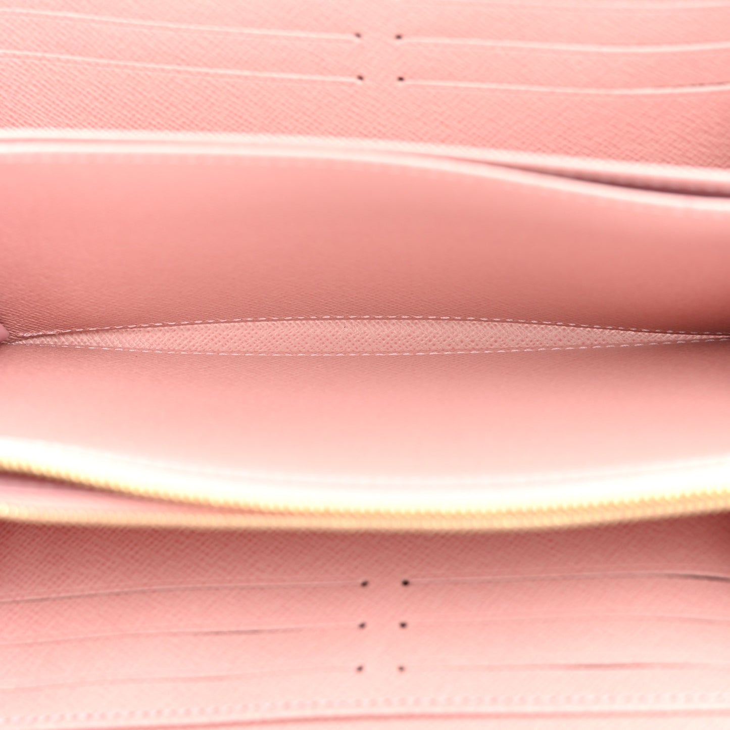 Damier Ebene Zippy Wallet Rose Ballerine