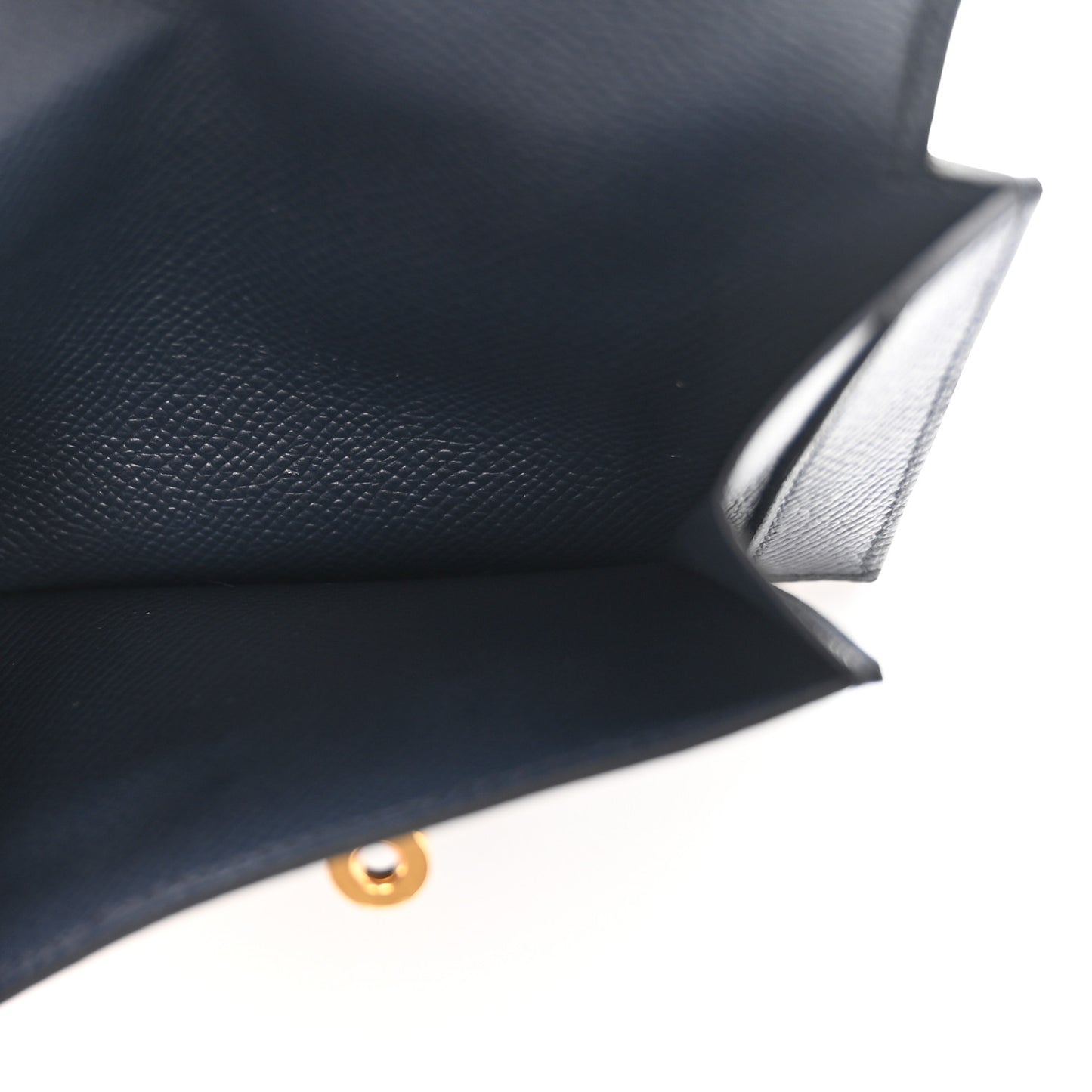 Epsom Kelly Pocket Compact Wallet Blue Indigo