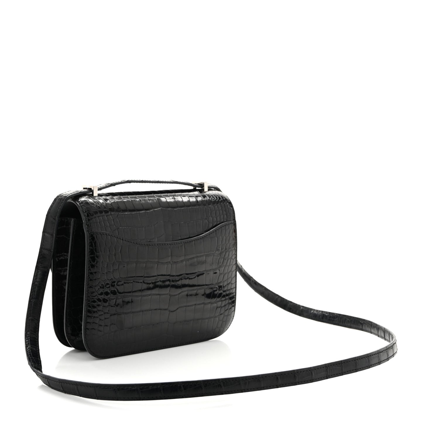 Shiny Alligator Constance 18 Black