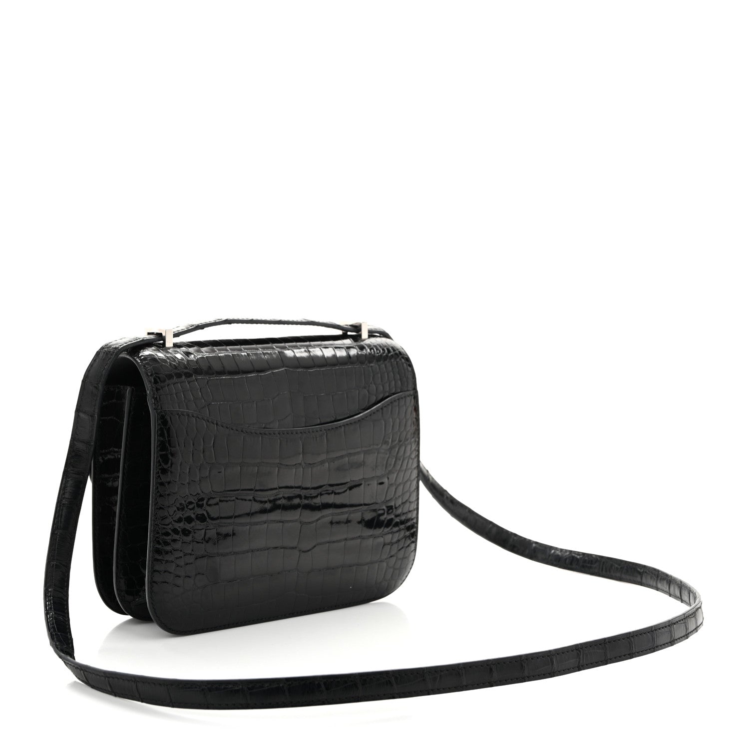 Hermes Shiny Alligator Constance 18 Black 3 of 10