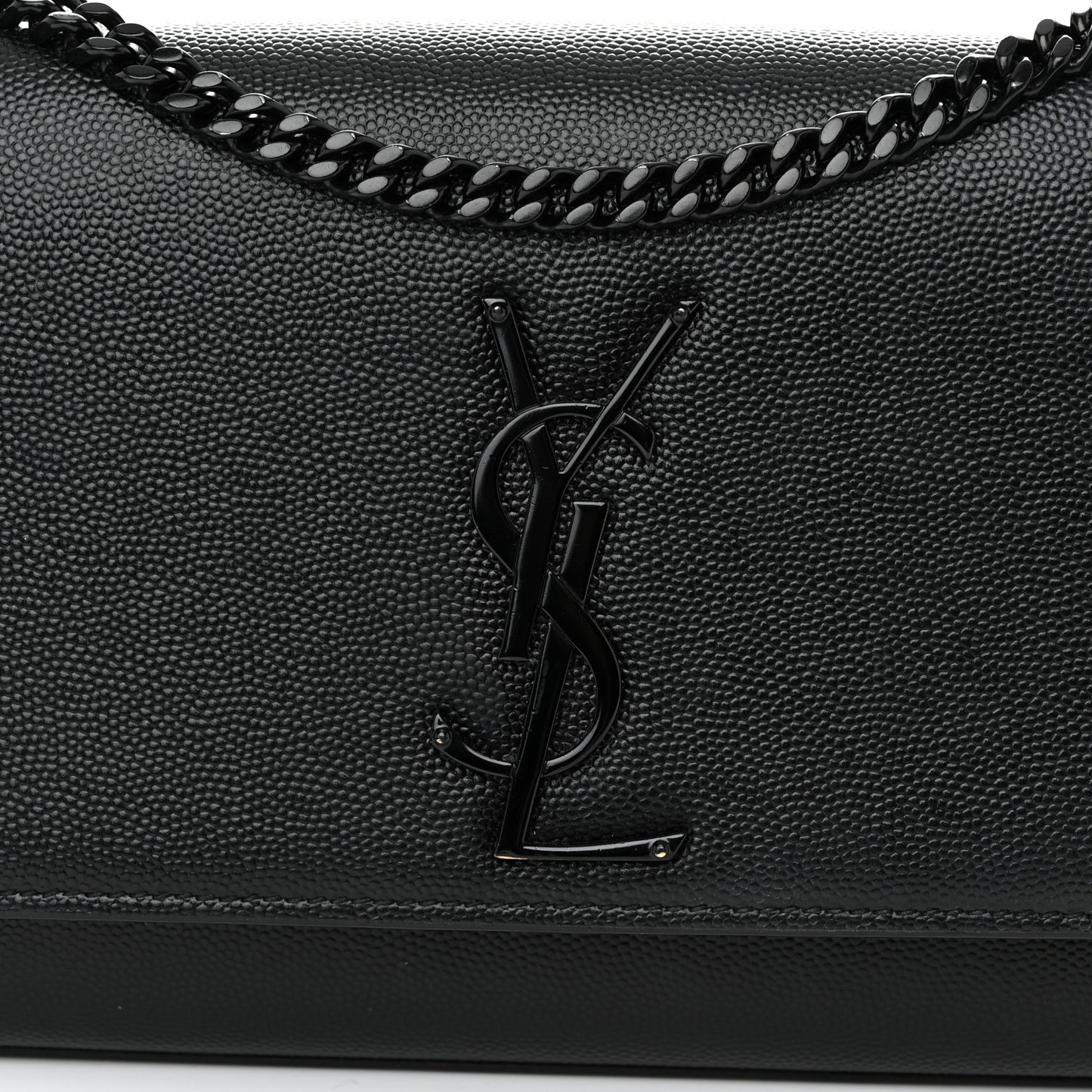 Grain De Poudre Small Monogram Monochrome Kate Satchel Black
