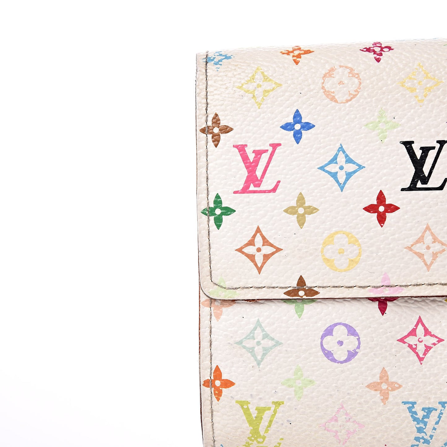 Monogram Multicolor Sarah Wallet White