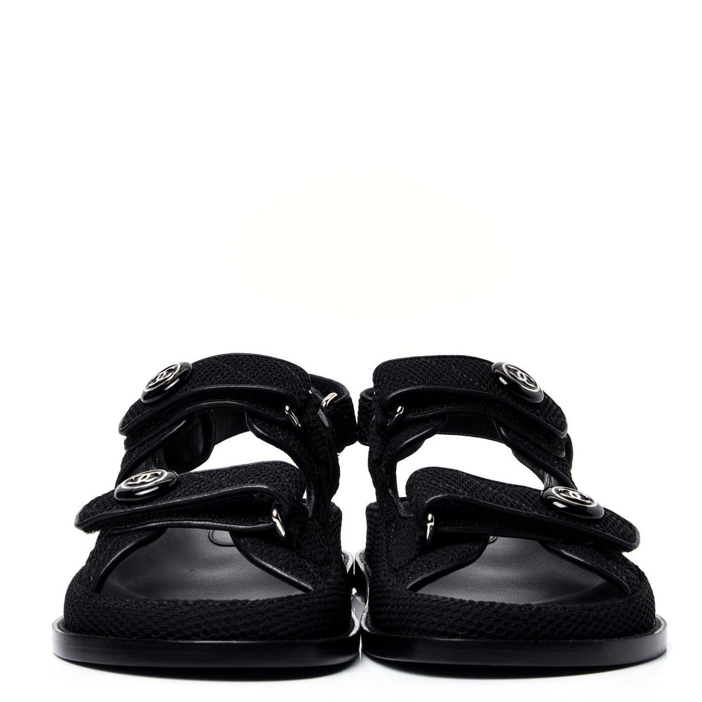 Fabric Velcro Dad Sandals 36.5 Black