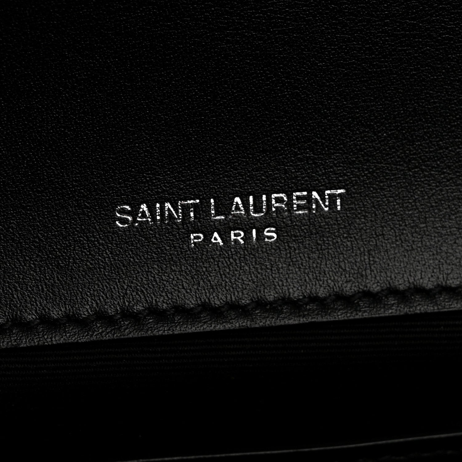 Saint Laurent Patent Cassandre Tassel Clutch Black 6 of 8
