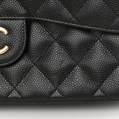 Chanel Caviar Quilted Jumbo Double Flap Black 11 of 13