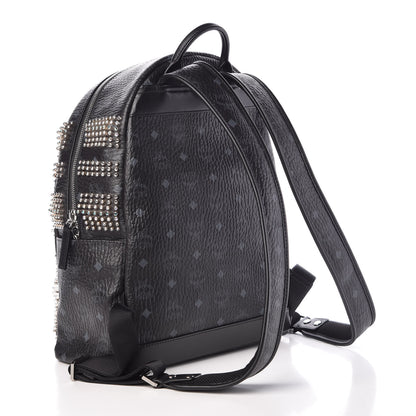 MCM Visetos Studded Small Crystal Backpack Black 3 of 7