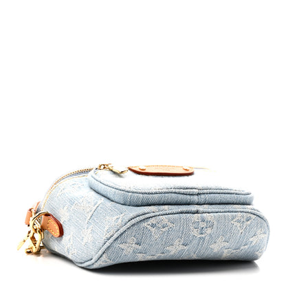 Louis Vuitton Monogram Denim Mini Bumbag Sky Blue 3 of 10