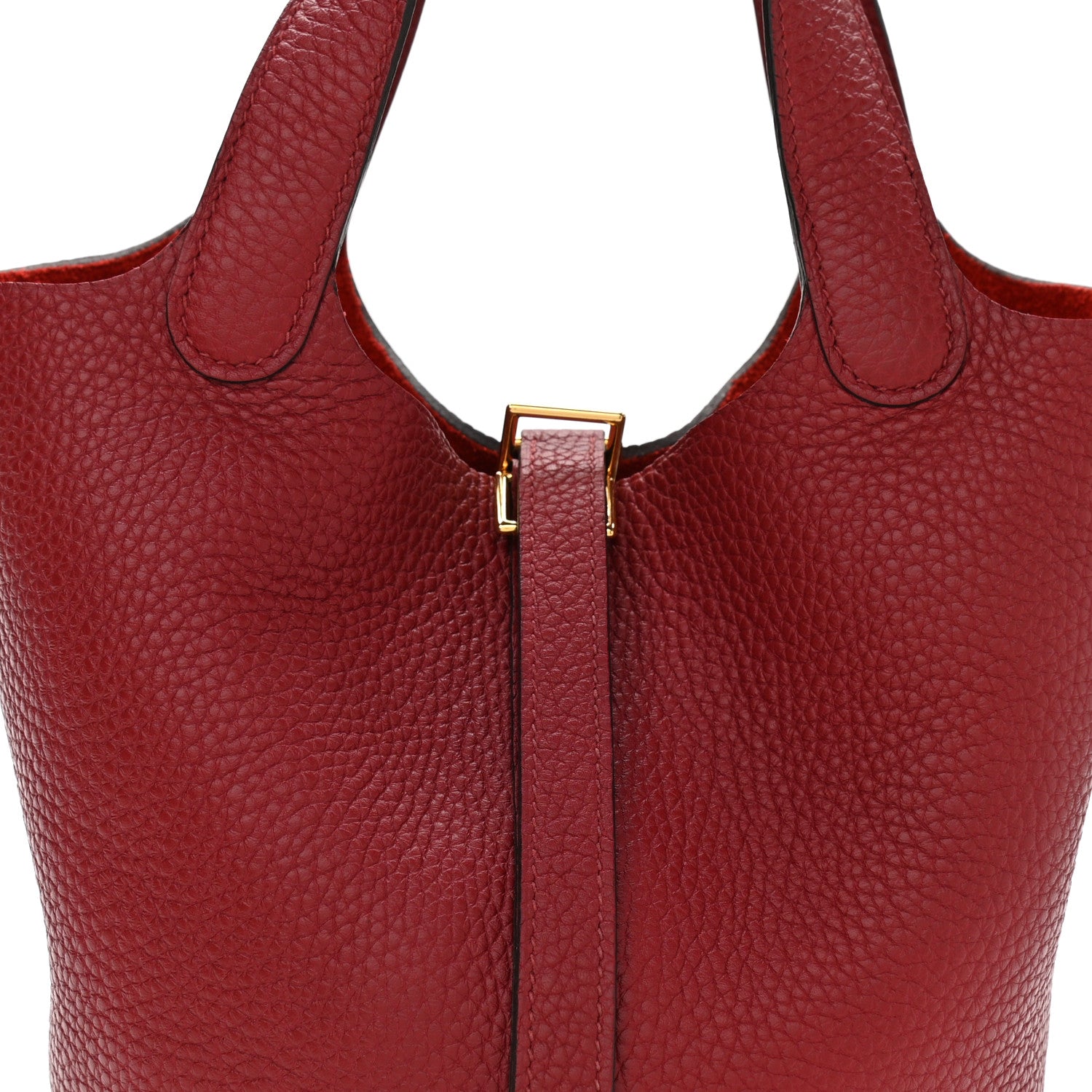 Hermes Taurillon Clemence Picotin Lock 18 PM Rouge Grenat 8 of 12