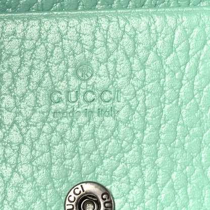 Gucci Dollar Calfskin Enamel Monochrome GG Marmont Top Handle Card Case Wallet Pepperlight Mint 7 of 10