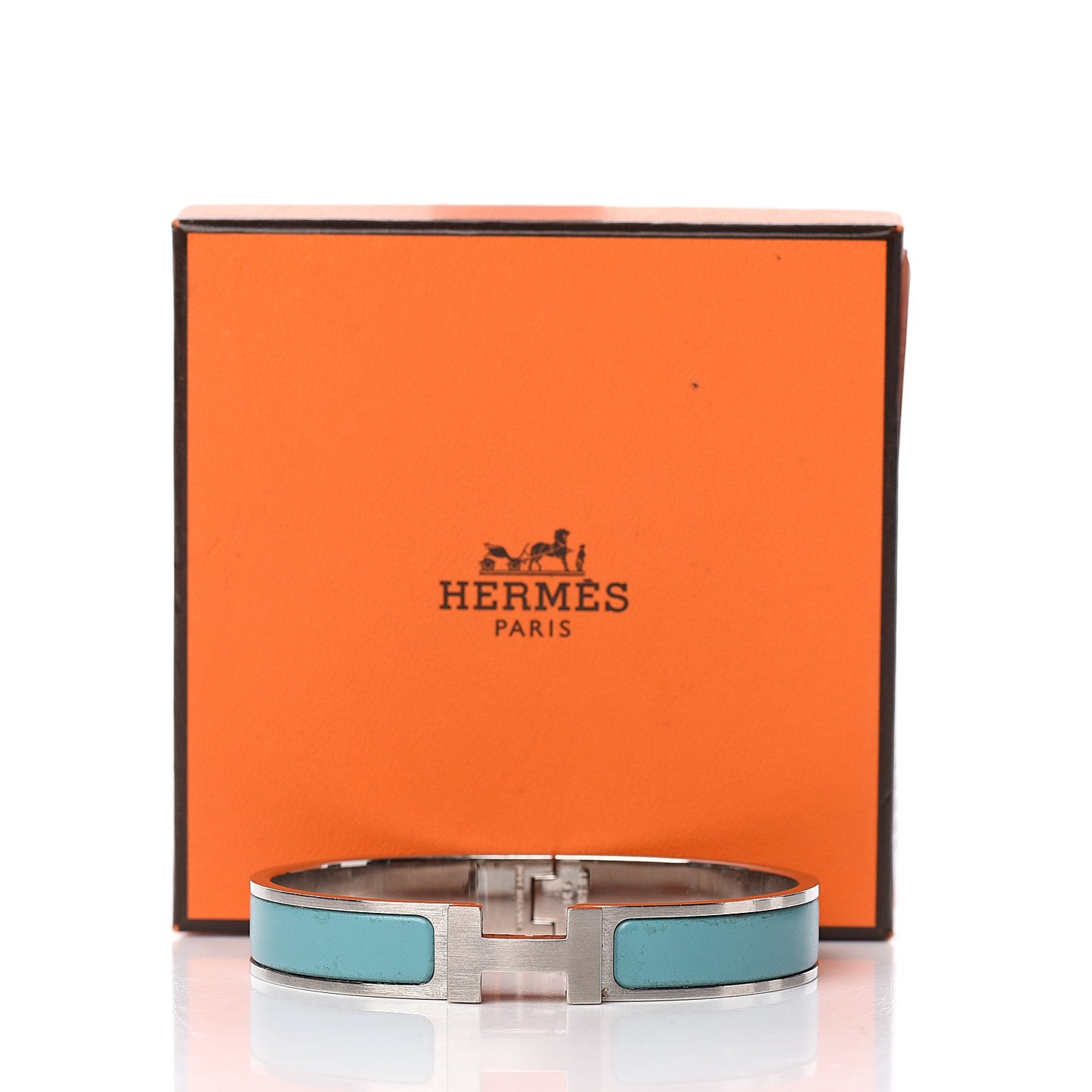 Matte Enamel Narrow Clic Clac HH Bracelet GM Lagon
