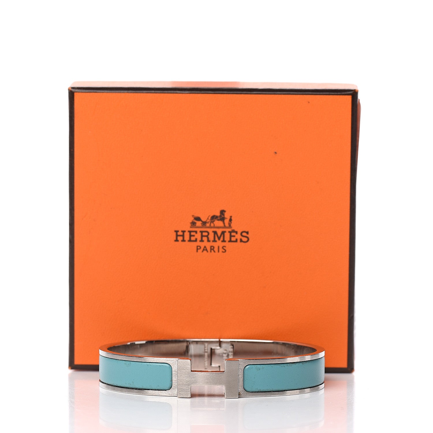 Hermes Matte Enamel Narrow Clic Clac HH Bracelet GM Lagon 5 of 5