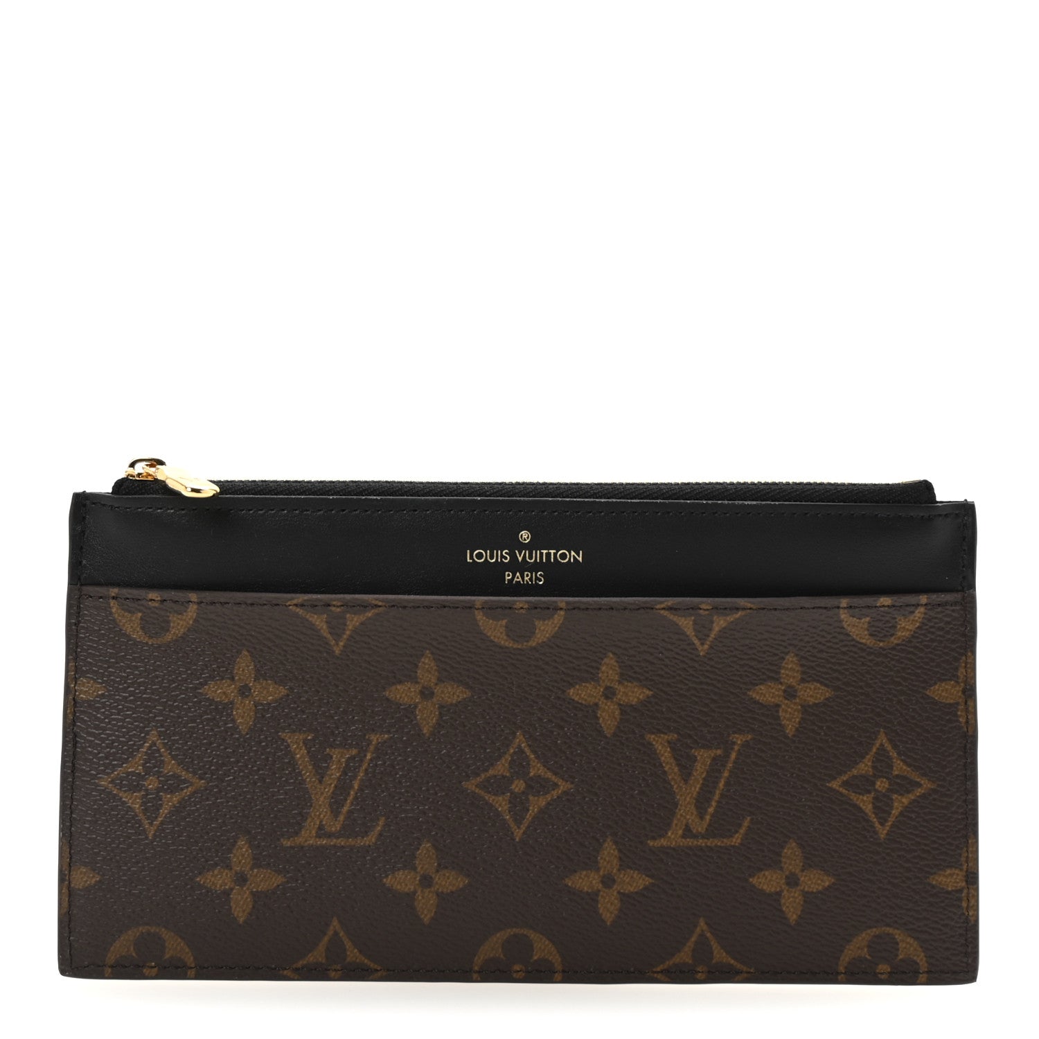Louis Vuitton Monogram Slim Purse Black 1 of 7