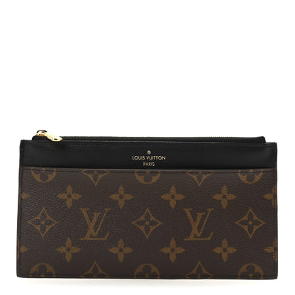 Louis Vuitton Monogram Slim Purse Black 1 of 7