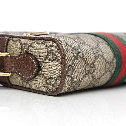 Gucci GG Supreme Monogram Web Mini Ophidia Shoulder Bag Brown 7 of 9