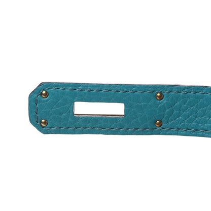 Hermes Taurillon Clemence Birkin 30 Bleu Paon 12 of 31