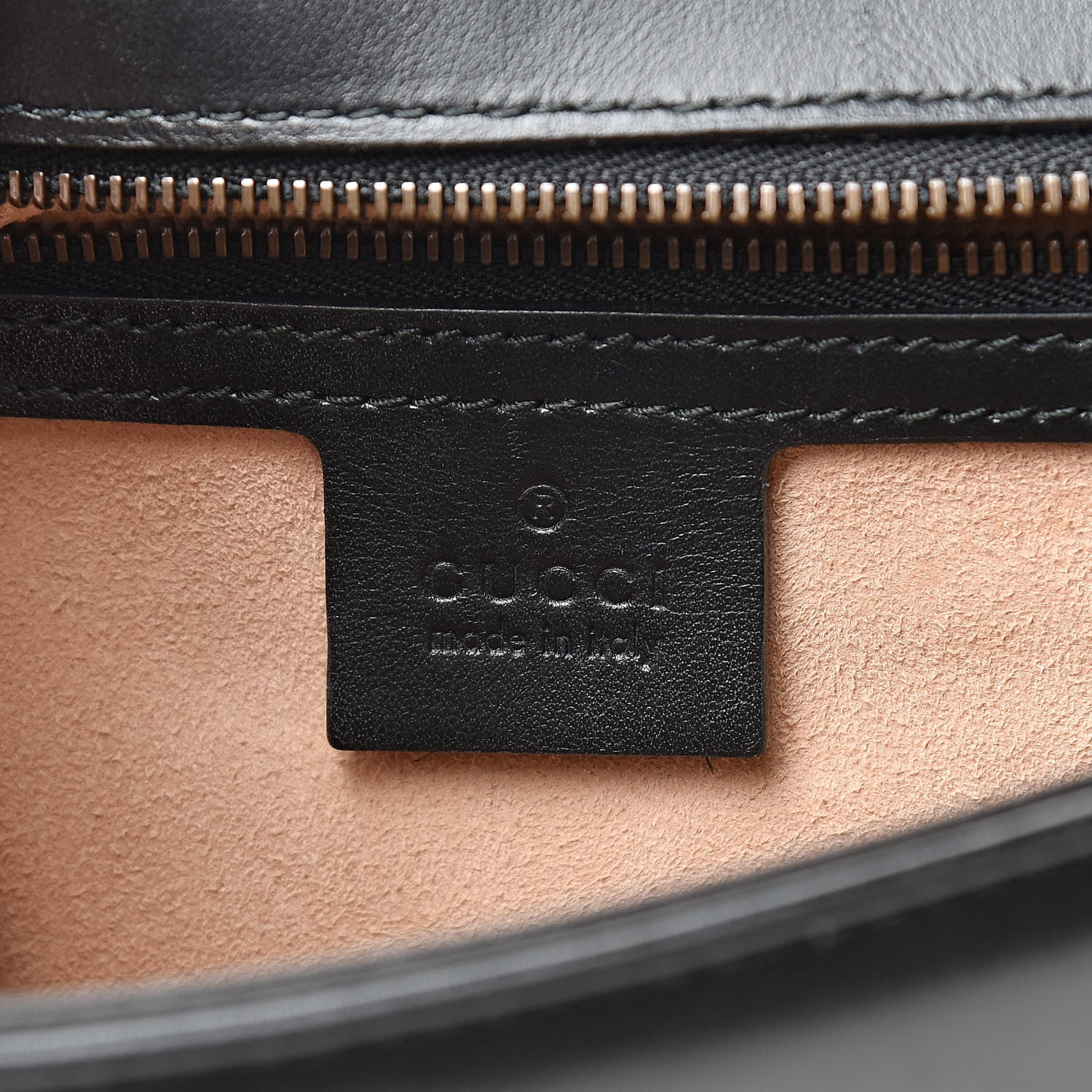Gucci Calfskin Matelasse Small GG Marmont Top Handle Shoulder Bag Black 6 of 17