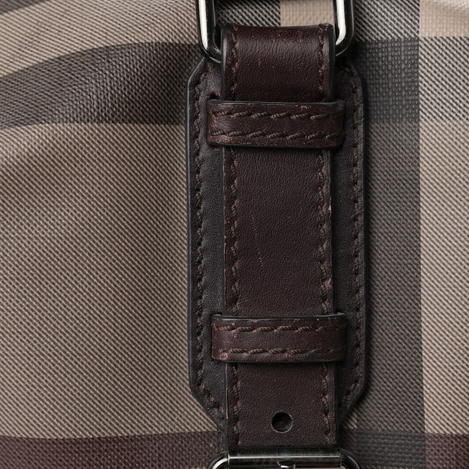 Burberry Smoked Check Medium Alchester Bowling Bag Plum 19 of 21