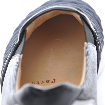 Christian Louboutin Quilted Master Key Flat Skate Sneaker 37.5 Black Silver 9 of 9