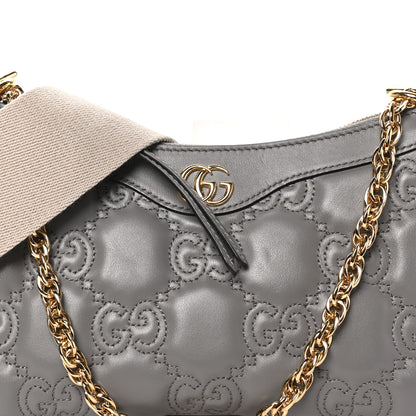 Gucci Calfskin GG Matelasse Chain Handbag Dusty Grey Natural 6 of 9