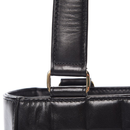 Chanel Lambskin Quilted Chocolate Bar Tote Black 10 of 17