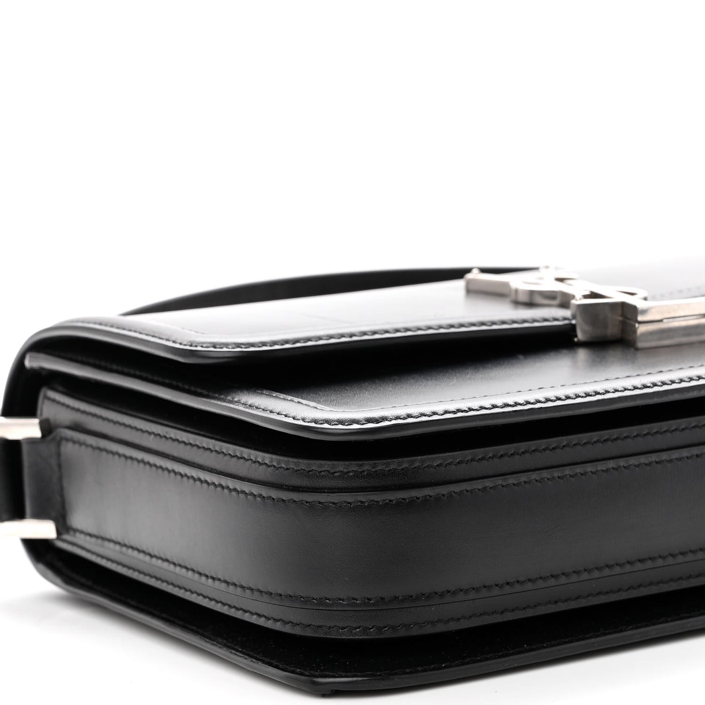 Box Calfskin Monogram Medium Solferino Satchel Black
