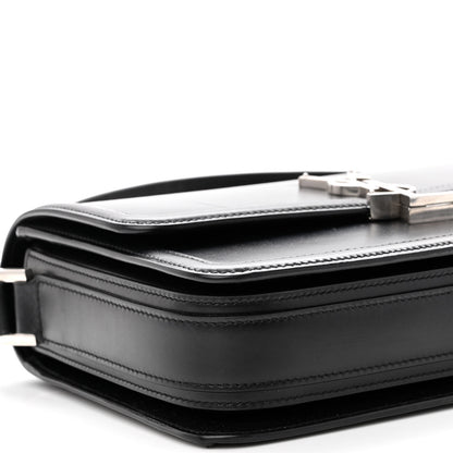 Saint Laurent Box Calfskin Monogram Medium Solferino Satchel Black 8 of 12