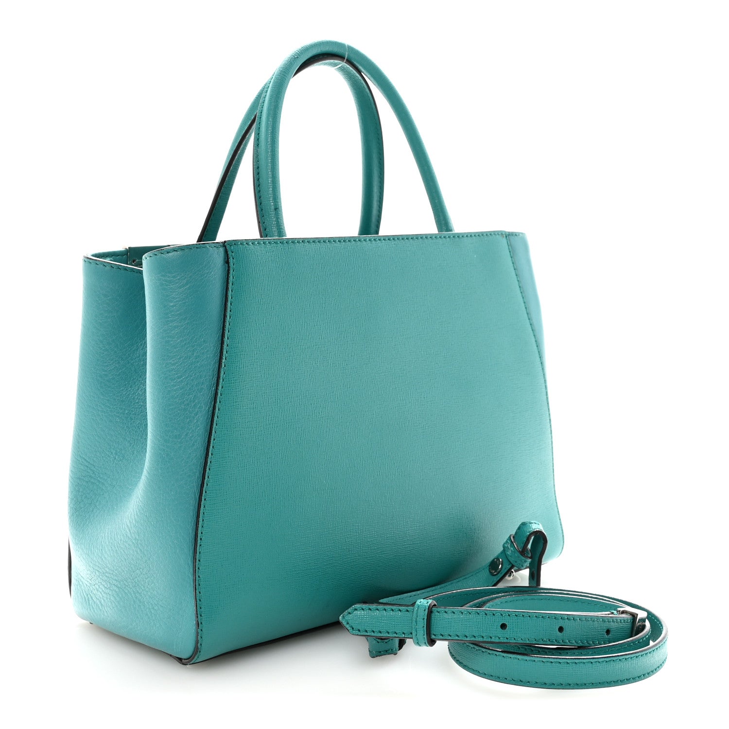 Fendi Vitello Elite Flamingo Petite 2Jours Tote Lago 3 of 10