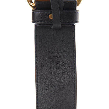 Gucci Moon Calfskin Pearl Double G 40mm Belt 85 34 Black Cream 4 of 5