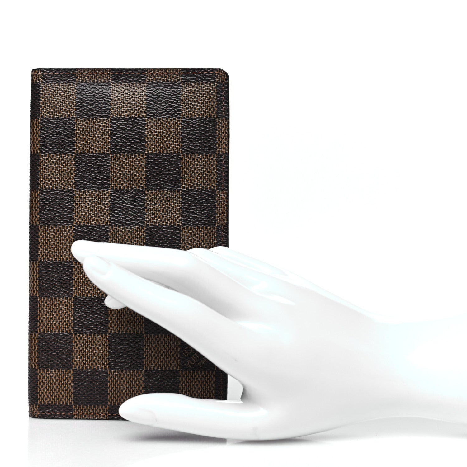 Louis Vuitton Damier Ebene Checkbook Cover Wallet 2 of 7