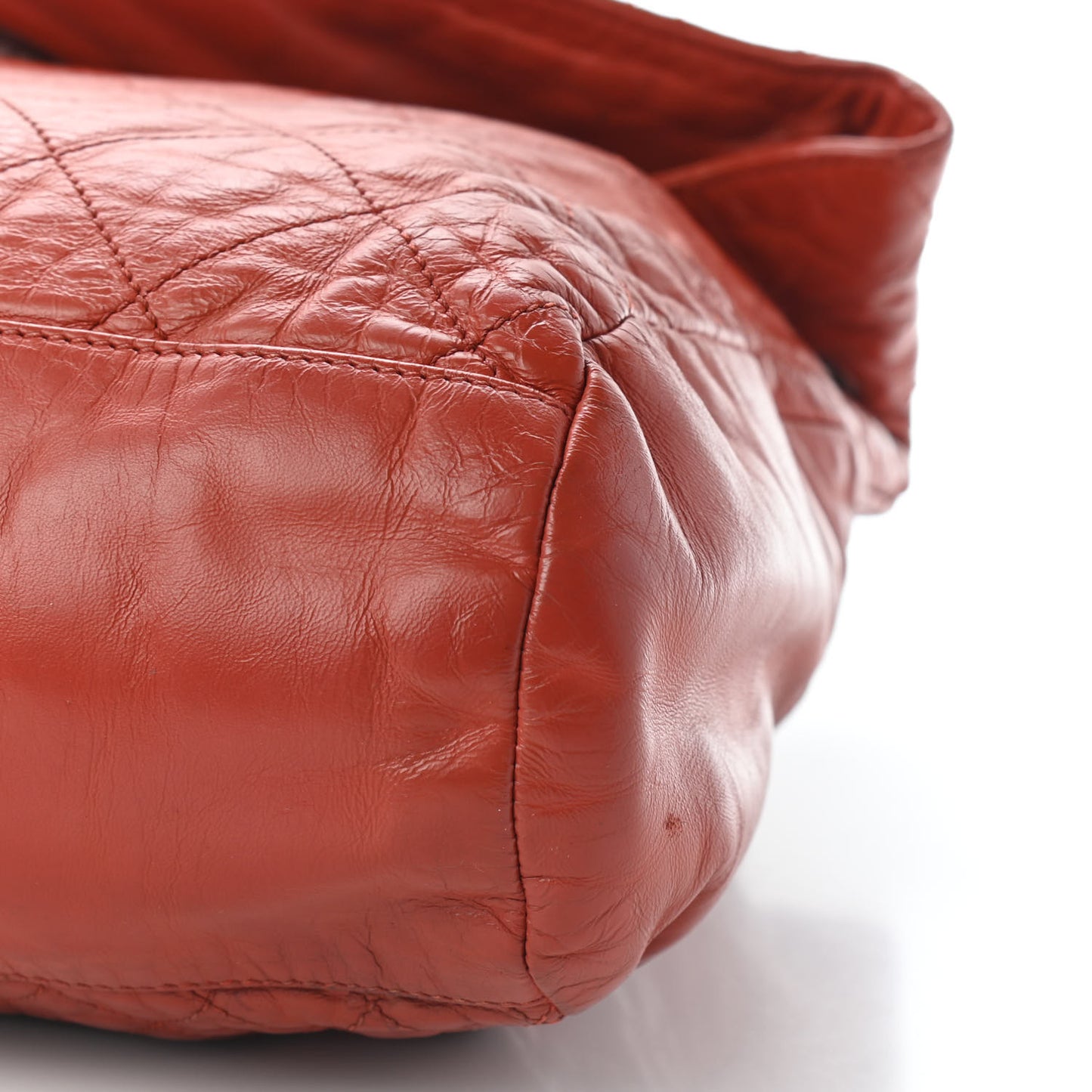 Lambskin Quilted New Lock Flap Red