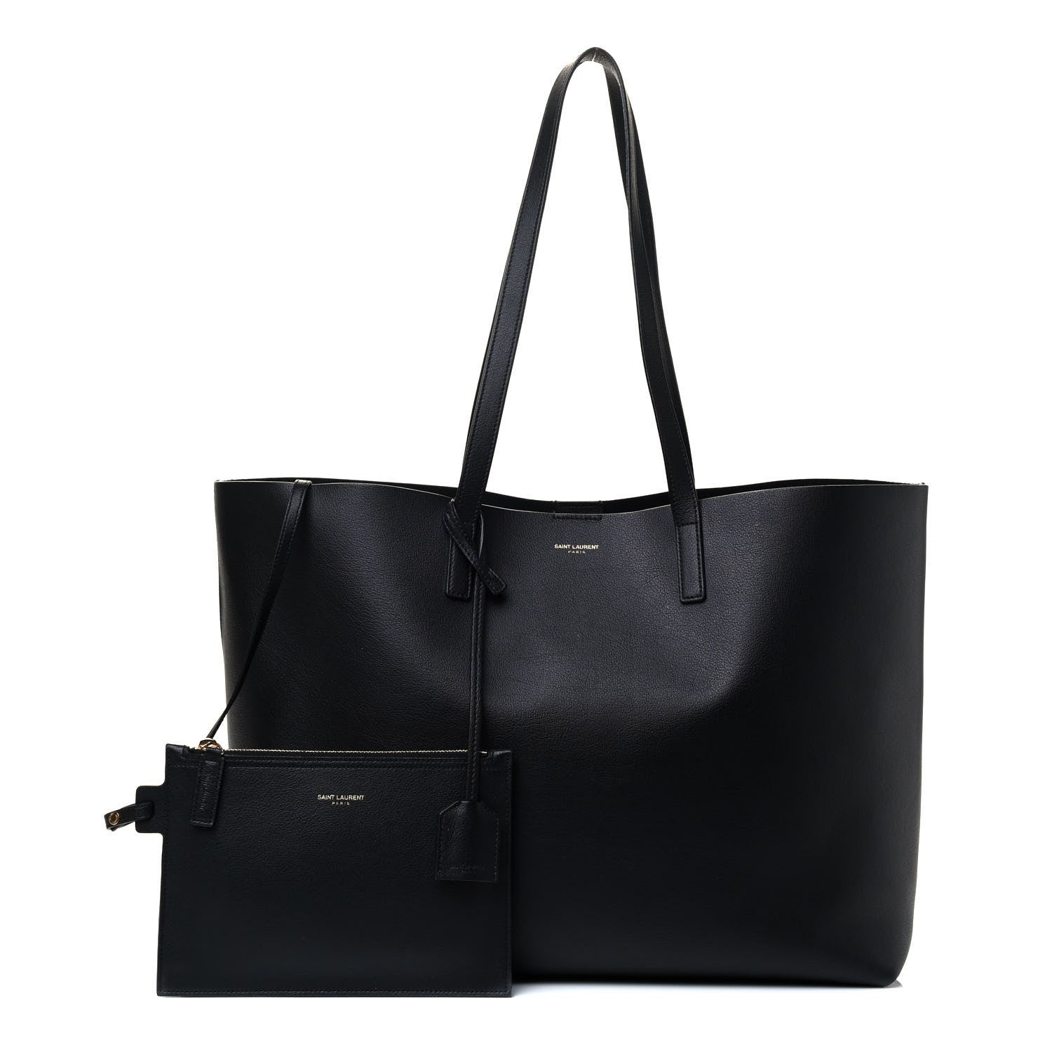 Saint Laurent Calfskin Large Shopping Tote Black 1 of 4