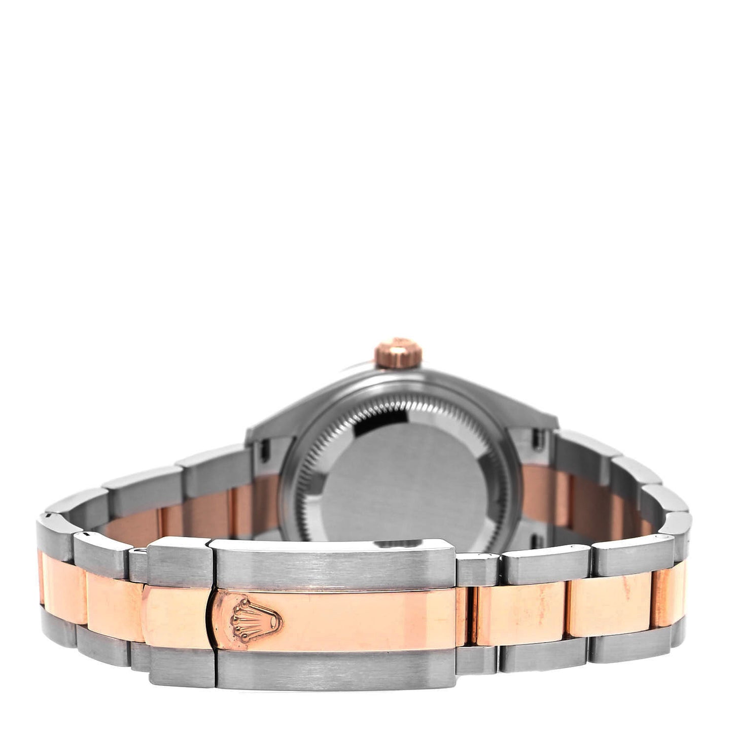 Stainless Steel 18K Everose Gold Diamond 28mm Oyster Perpetual Datejust Watch Chocolate 279161