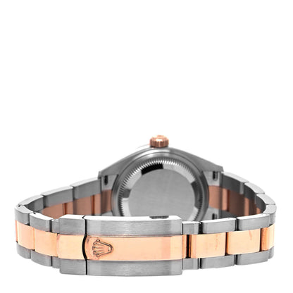 Rolex Stainless Steel 18K Everose Gold Diamond 28mm Oyster Perpetual Datejust Watch Chocolate 279161 3 of 5