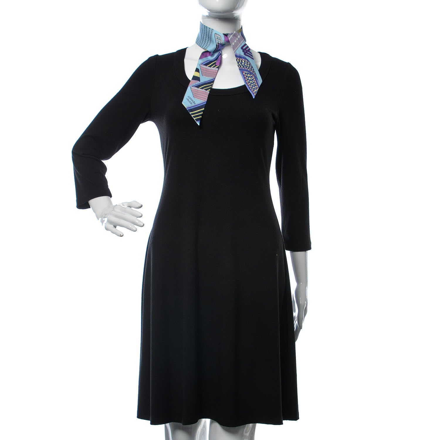 Hermes Silk Sangles En Zigzag Twilly Bleu Mauve Jaune 2 of 5