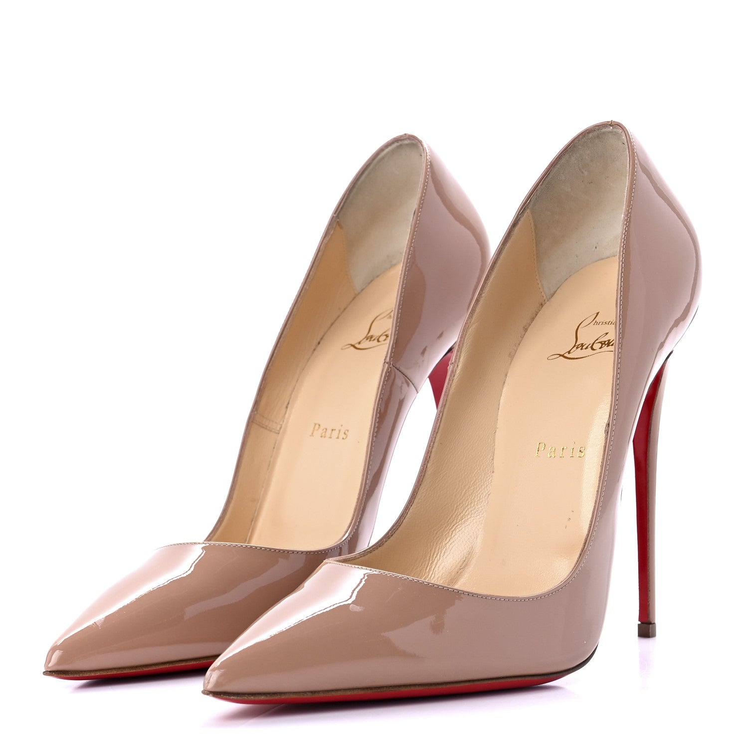 Christian Louboutin Patent So Kate 120 Pumps 42 Nude 3 of 11