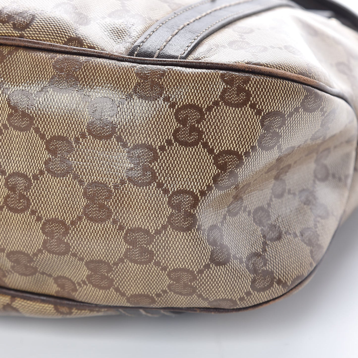 Crystal Monogram Duchessa Flap Shoulder Bag Dark Brown