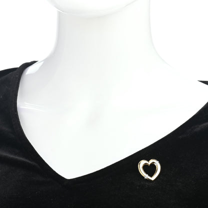 Tiffany 18K Yellow Gold Diamond Paloma Picasso Heart Brooch Pin 2 of 4