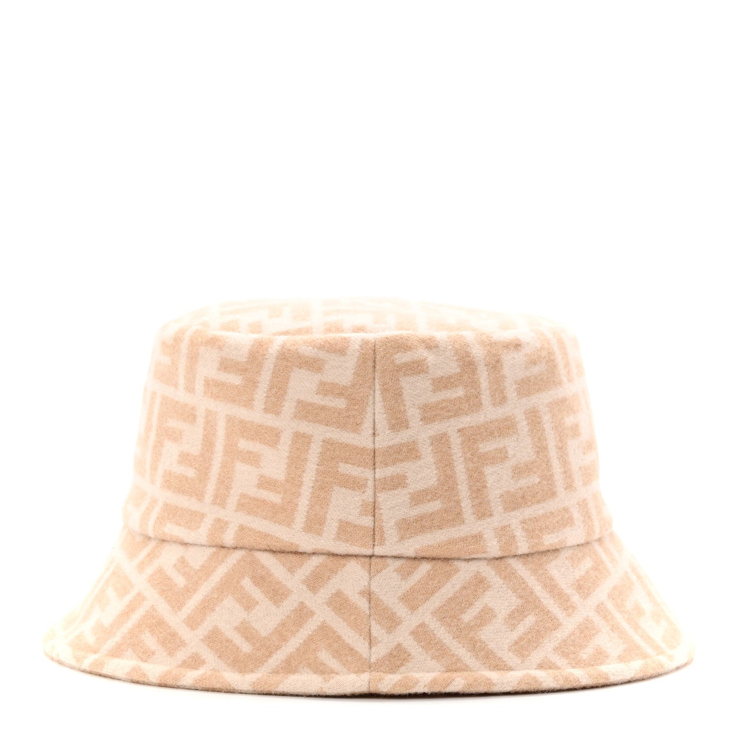 Fendi Wool Silk FF Bucket Hat S Beige 5 of 8