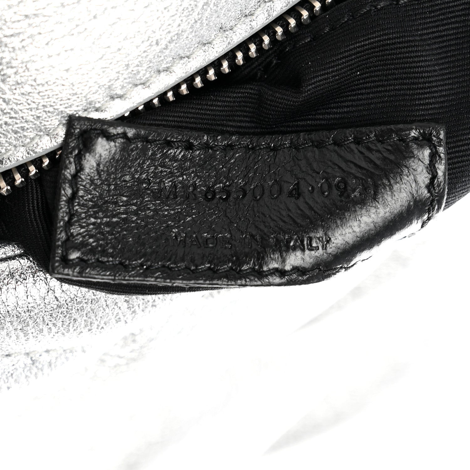 Saint Laurent Metallic Lambskin Quilted Sade Puffer Envelope Clutch Argento 7 of 7